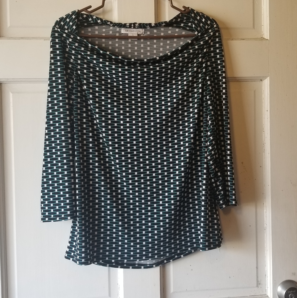 3/$10 Medium Patterned Liz Claiborne Blouse